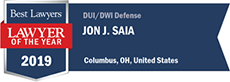 Best Lawyers Lawyer of the year 2019 | Jon J. Saia | DUI/DWI Defense Columbus, OH, United States